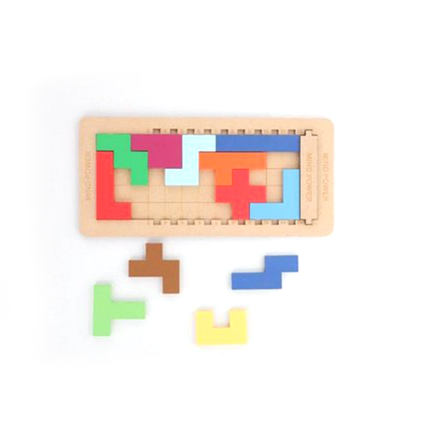 Wooden mind game set with multiple components for stimulating children's minds. Wooden mind game set with multiple components for stimulating children's minds.